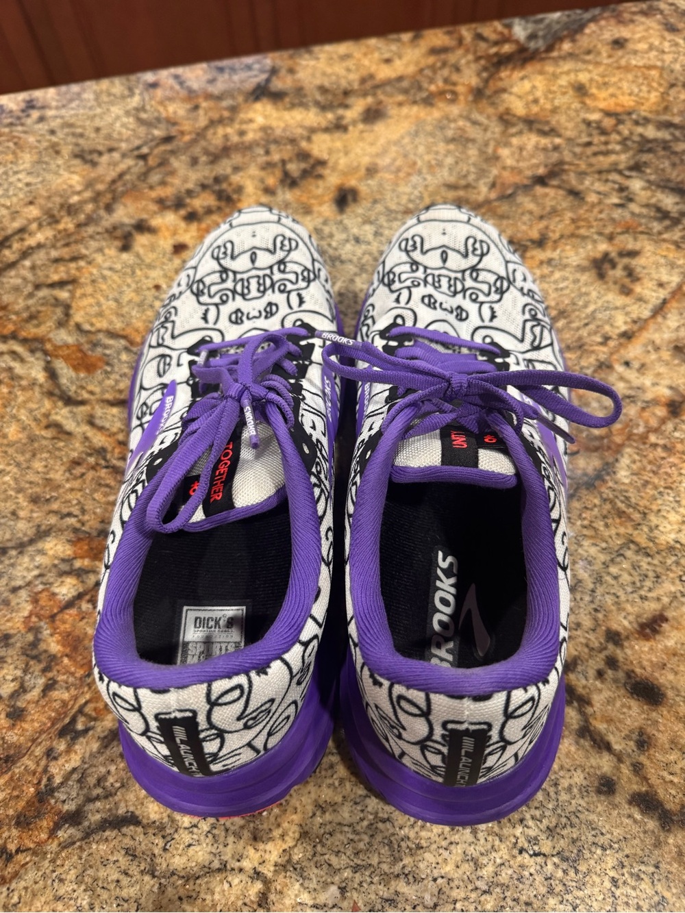 Womens Brooks Launch 7 Empower Her Running Shoes Size 9 Purple White Sneakers - Picture 3 of 5